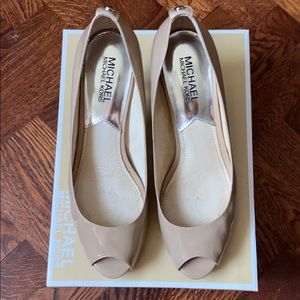 MK Nude Open Toe Flex heels